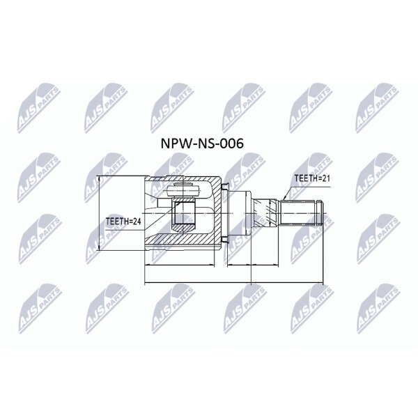 NTY NPW-NS-006 Gelenksatz, Antriebswelle