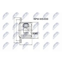 NTY NPW-MS-033 Gelenksatz, Antriebswelle
