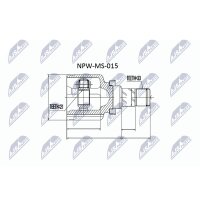 NTY NPW-MS-015 Gelenksatz, Antriebswelle