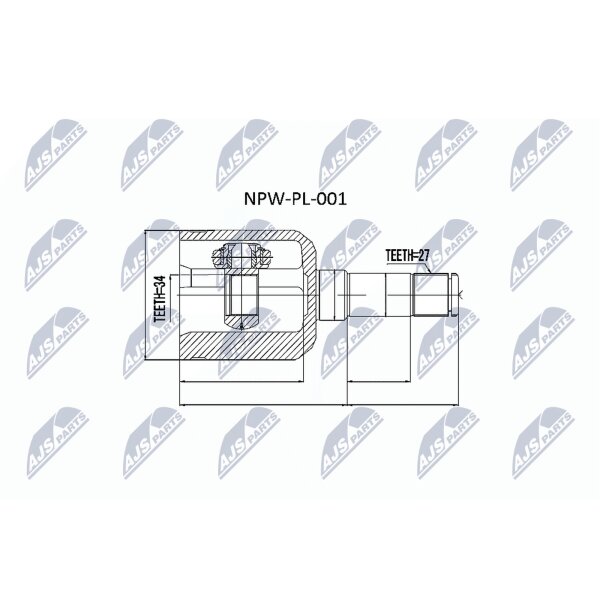 NTY NPW-PL-001 Gelenksatz, Antriebswelle