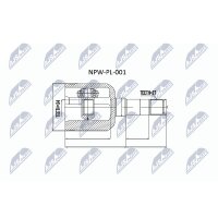 NTY NPW-PL-001 Gelenksatz, Antriebswelle
