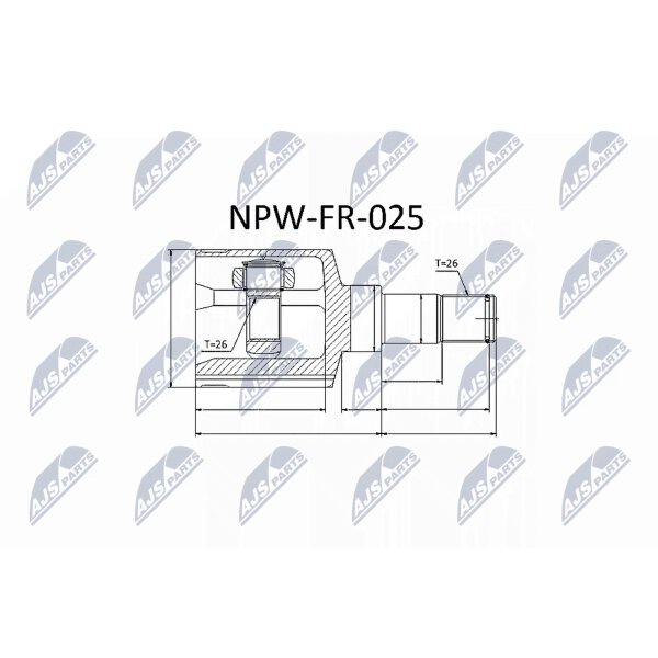 NTY NPW-FR-025 Gelenksatz, Antriebswelle