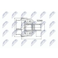 NTY NPW-PL-025 Gelenksatz, Antriebswelle