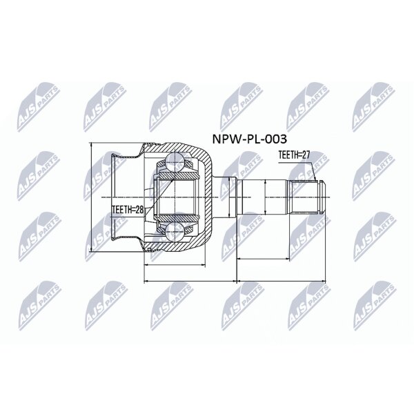 NTY NPW-PL-003 Gelenksatz, Antriebswelle