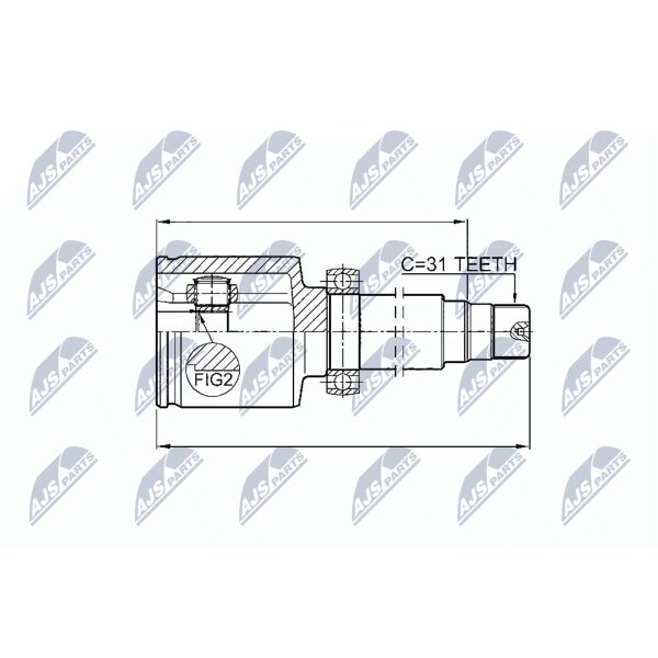 NTY NPW-FR-066 Gelenksatz, Antriebswelle