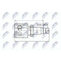 NTY NPW-FR-066 Gelenksatz, Antriebswelle