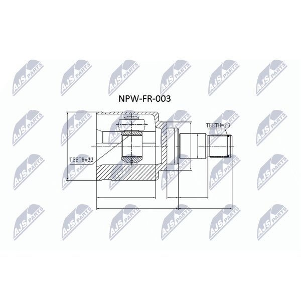 NTY NPW-FR-003 Gelenksatz, Antriebswelle