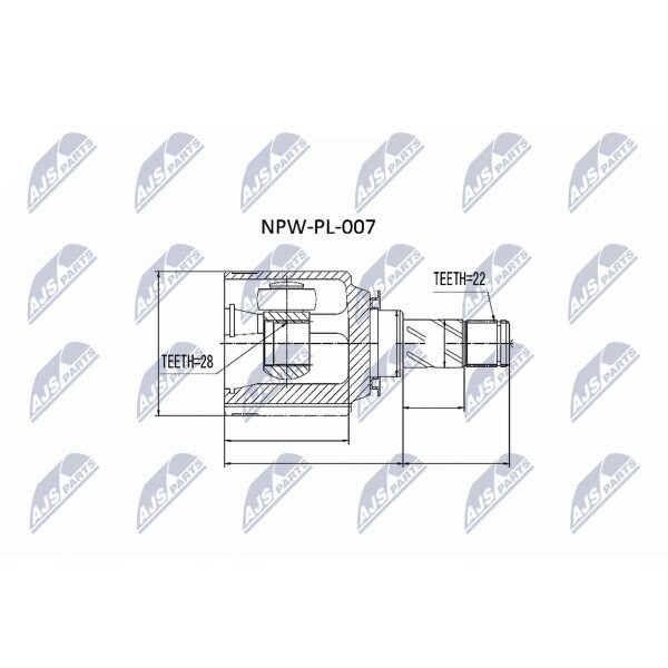 NTY NPW-PL-007 Gelenksatz, Antriebswelle