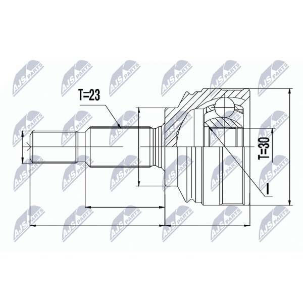 NTY NPZ-RE-053 Gelenksatz, Antriebswelle