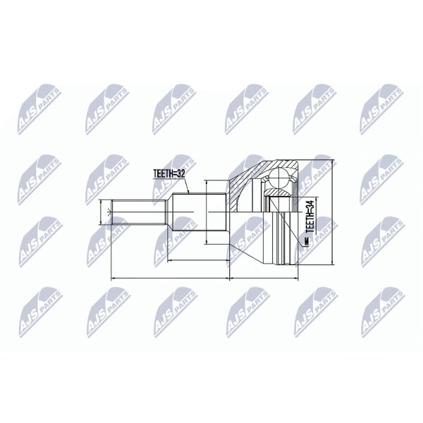 NTY NPZ-CH-016 Gelenksatz, Antriebswelle