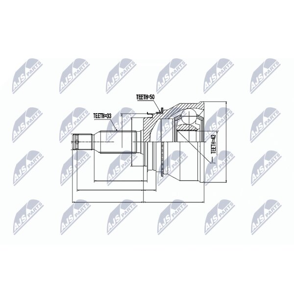 NTY NPZ-MS-038 Gelenksatz, Antriebswelle
