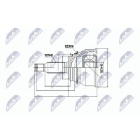 NTY NPZ-MS-038 Gelenksatz, Antriebswelle