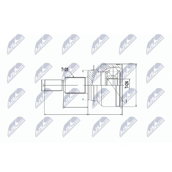 NTY NPZ-MZ-055 Gelenksatz, Antriebswelle