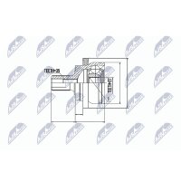 NTY NPZ-ME-004 Gelenksatz, Antriebswelle
