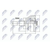 NTY NPZ-ME-012 Gelenksatz, Antriebswelle