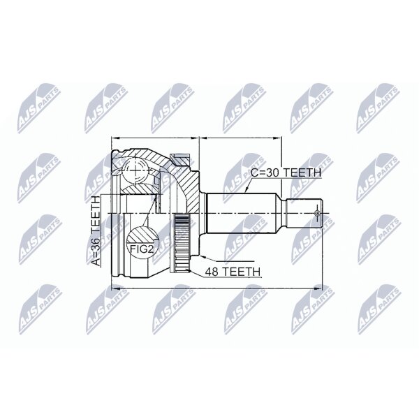 NTY NPZ-HY-546 Gelenksatz, Antriebswelle