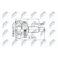 NTY NPZ-HY-546 Gelenksatz, Antriebswelle