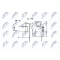 NTY NPZ-SU-001 Gelenksatz, Antriebswelle