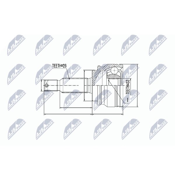 NTY NPZ-CH-010 Gelenksatz, Antriebswelle