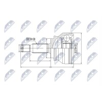 NTY NPZ-MS-061 Gelenksatz, Antriebswelle