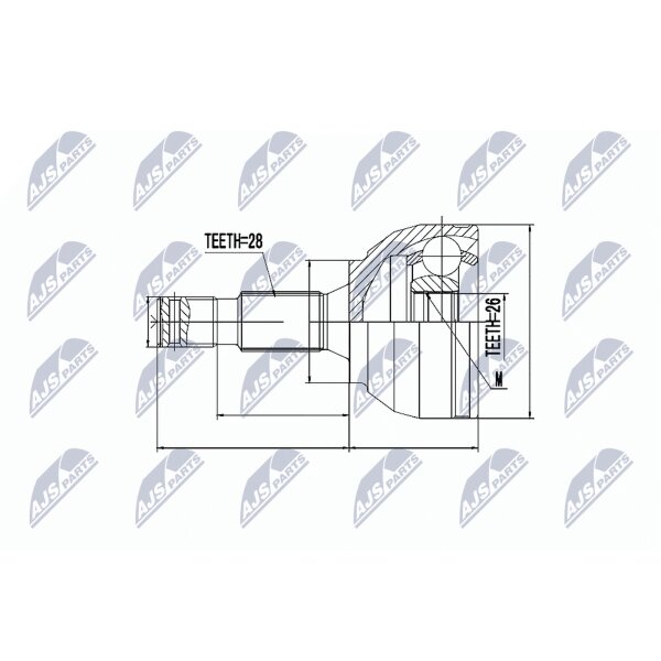 NTY NPZ-CT-021 Gelenksatz, Antriebswelle
