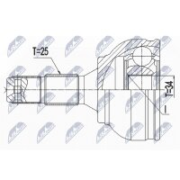 NTY NPZ-PE-034 Gelenksatz, Antriebswelle