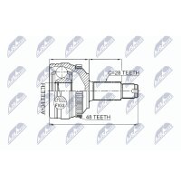 NTY NPZ-DW-028 Gelenksatz, Antriebswelle