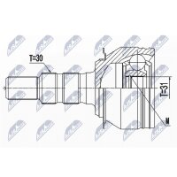 NTY NPZ-DW-032 Gelenksatz, Antriebswelle