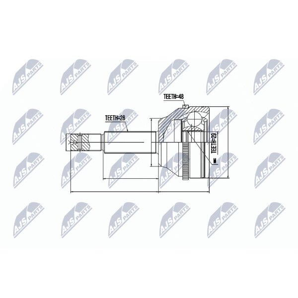 NTY NPZ-FR-032 Gelenksatz, Antriebswelle