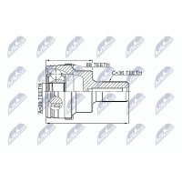 NTY NPZ-FR-046 Gelenksatz, Antriebswelle