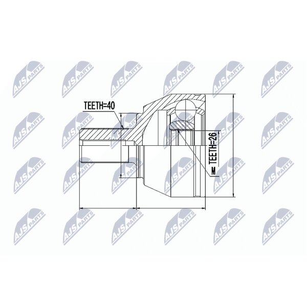 NTY NPZ-FR-040 Gelenksatz, Antriebswelle