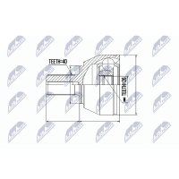 NTY NPZ-FR-040 Gelenksatz, Antriebswelle
