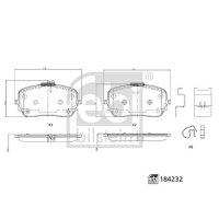 FEBI BILSTEIN 184232 Bremsbelagsatz, Scheibenbremse