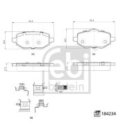 FEBI BILSTEIN 184234 Bremsbelagsatz, Scheibenbremse