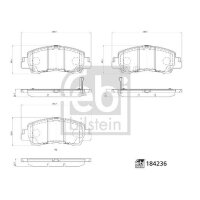 FEBI BILSTEIN 184236 Bremsbelagsatz, Scheibenbremse