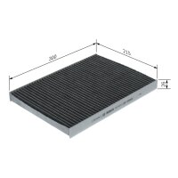 BOSCH 1 987 435 613 Filter, Innenraumluft