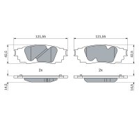 BOSCH 0 986 424 912 Bremsbelagsatz, Scheibenbremse