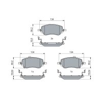 BOSCH 0 986 460 015 Bremsbelagsatz, Scheibenbremse