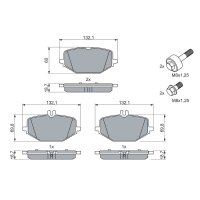 BOSCH 0 986 460 023 Bremsbelagsatz, Scheibenbremse