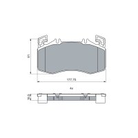 BOSCH 0 986 460 024 Bremsbelagsatz, Scheibenbremse