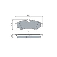 BOSCH 0 986 460 026 Bremsbelagsatz, Scheibenbremse
