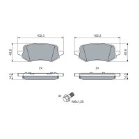 BOSCH 0 986 460 049 Bremsbelagsatz, Scheibenbremse