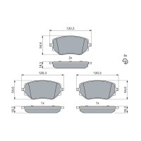 BOSCH 0 986 460 063 Bremsbelagsatz, Scheibenbremse
