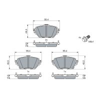 BOSCH 0 986 460 066 Bremsbelagsatz, Scheibenbremse