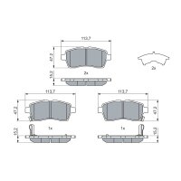 BOSCH 0 986 460 075 Bremsbelagsatz, Scheibenbremse