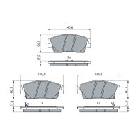 BOSCH 0 986 460 076 Bremsbelagsatz, Scheibenbremse