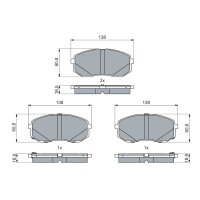 BOSCH 0 986 460 077 Bremsbelagsatz, Scheibenbremse