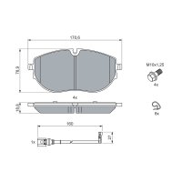 BOSCH 0 986 460 082 Bremsbelagsatz, Scheibenbremse