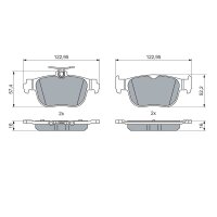 BOSCH 0 986 460 083 Bremsbelagsatz, Scheibenbremse