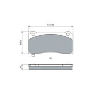 BOSCH 0 986 460 084 Bremsbelagsatz, Scheibenbremse